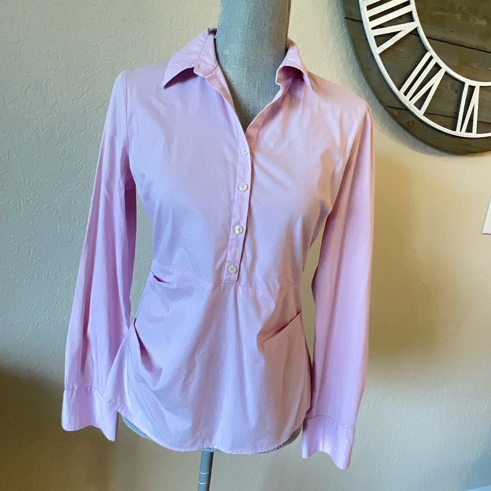 Tahari long sleeve very dressy blouse ,size S